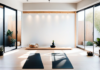 Local Studioscapes: Neighborhood Gems Fueling At-Home Yoga Enthusiasm Two yoga mats in a bright neighborhood studio with floor-to-ceiling windows.