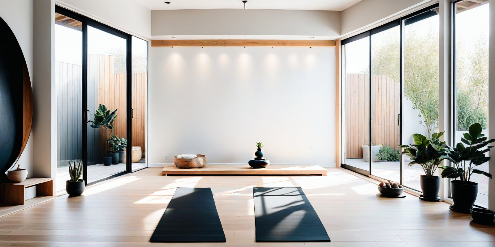 Local Studioscapes: Neighborhood Gems Fueling At-Home Yoga Enthusiasm Bella Kent blog graphic for Local Studioscapes: Neighborhood Gems Fueling At-Home Yoga Enthusiasm, showing a woman in a seated yoga stretch against a green studio backdrop