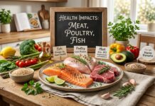 Health impacts of meat, poultry, and fish