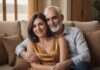 How to Maintain Passion in a Long-term Marriage? What the Pattern Usually Means—and What to Do Next Two adults smiling and embracing while sitting together on a sofa.