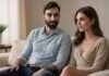 How to Talk So My Husband Actually Listens? What the Pattern Usually Means—and What to Do Next Two adults sitting side by side with relaxed postures on a sofa.