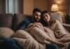 Barriers to Intimacy: Why Connection Fades—and How Couples Can Find It Again Two adults leaning against each other on a sofa beneath a soft blanket.