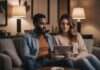 AI Relationship Advice: The Things Couples Wish They Had Understood Earlier Two adults sitting closely together on a sofa while looking at a tablet.