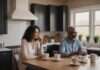 How Do We Handle Different Parenting Styles? A Clearer Way to Read What’s Really Happening Two adults sitting at a kitchen table with cups, one looking at a phone.