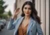 How to Say No in a Relationship without Feeling Guilty? A Clearer Way to Read What’s Really Happening Woman in a blue blazer raising an open hand while standing beside a window.