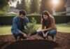 Relationship Foundations: 10 Keys to Lasting Relationships Two adults kneeling together to plant a small tree in a garden.