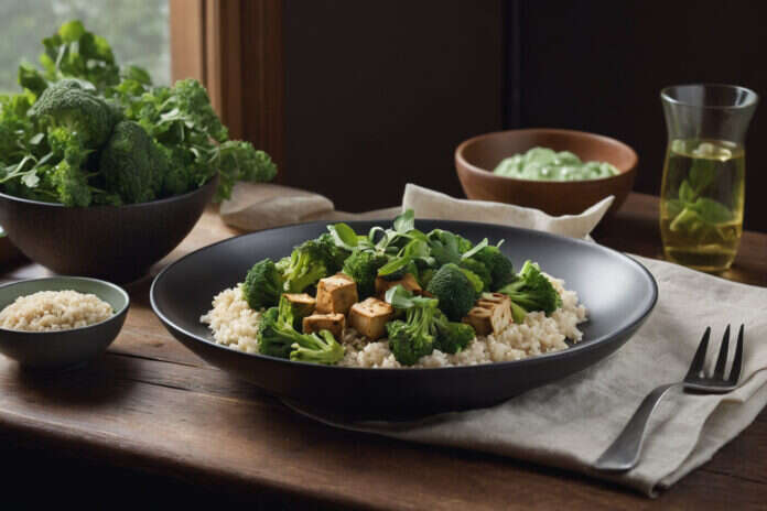 An unpackaged food arrangement illustrating Top 85+ Vegan Recipes for Every Night.