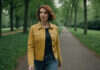 I Left the “Nice Guy”—And My Entire Life Changed A woman with an auburn bob walking along a wooded park path.