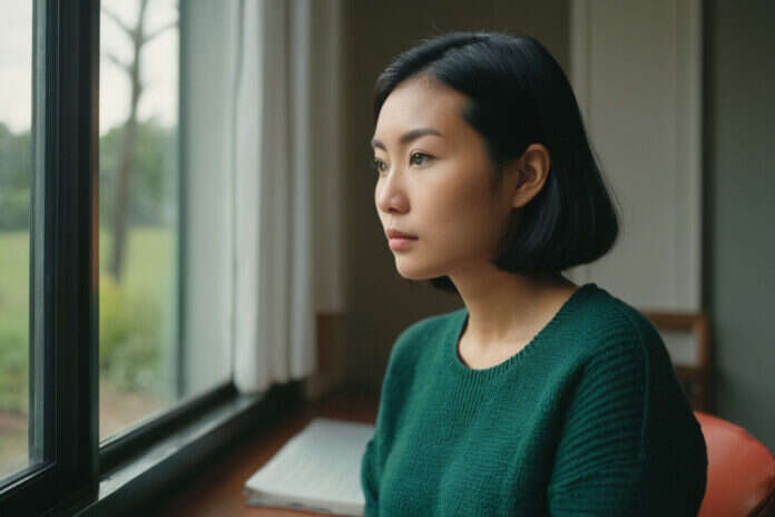 A person reflecting calmly on personal boundaries and relationship choices.