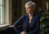 Darling, Stop Pouring Your Love Into Cups With Holes A woman with short silver hair reflecting beside a bright window.
