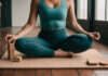Yoga for Beginners: A 7-Day Starter Plan An adult practicing seated yoga beside plain cork blocks.