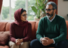 Emotional Safety in Relationships: The Part Nobody Explains Until You’re Already in It Two partners listening respectfully to each other in a comfortable living room.