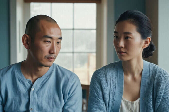 Two adults sharing a quiet moment.