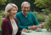 Dating After Divorce: The Part Nobody Explains Until You’re Already in It Two adults enjoying a gentle first date in a garden courtyard.