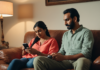 When Easy Love Turns into Emotional Laziness One partner seeking attention while the other is distracted by a phone.