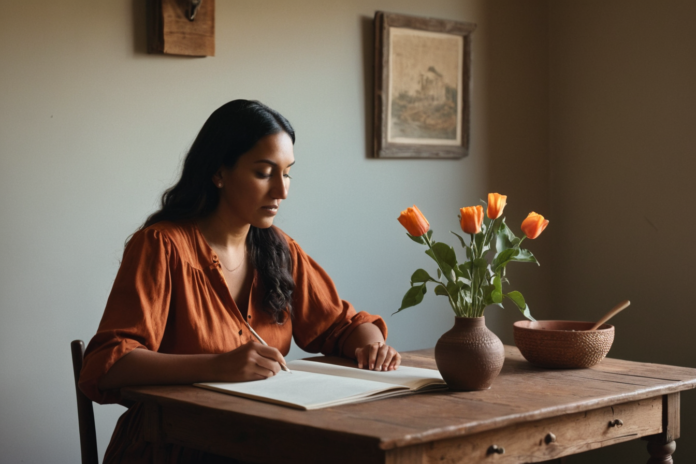 A woman making space for a quiet weekly reset at home.