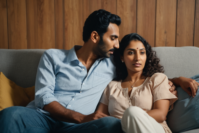 How Can Couples Improve Their Sex Life? What the Pattern Usually Means—and What to Do Next — featured image A married couple sharing a warm, relaxed moment of closeness at home.