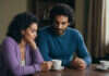 Partner Psychology: The Part Nobody Explains Until You’re Already in It Two adults sharing a quiet moment over plain cups at home.