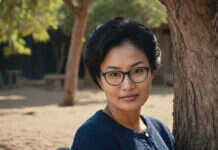 Relationship Deal Breakers: How to Tell What Really Matters Before Chemistry Makes the Decision for You A woman with glasses sitting thoughtfully beside a tree.