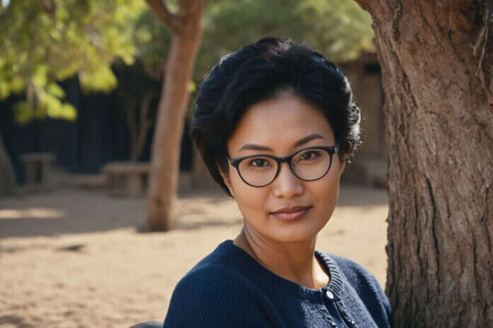 Relationship Deal Breakers: How to Tell What Really Matters Before Chemistry Makes the Decision for You — featured image A woman with glasses sitting thoughtfully beside a tree.