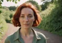 Science-Backed Motivation Tools A red-haired woman outdoors on a green path.
