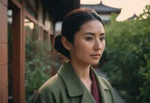 Preparing for Marriage: Keys to a Strong Partnership A woman in a green jacket reflecting in a garden courtyard.