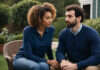 Why Is Vulnerability Important in Relationships? A Clearer Way to Read What’s Really Happening Two adults having a close, thoughtful conversation in a garden.