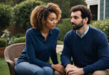 Why Is Vulnerability Important in Relationships? A Clearer Way to Read What’s Really Happening Two adults having a close, thoughtful conversation in a garden.