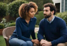Why Is Vulnerability Important in Relationships? A Clearer Way to Read What’s Really Happening Two adults having a close, thoughtful conversation in a garden.