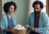 Intimacy After Kids: What Creates Real Closeness Beyond Date Night Two partners sharing a household task with a laundry basket.